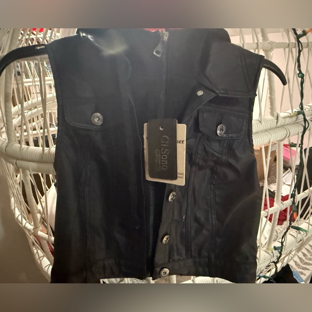 Ci Sono black junior non leather vest